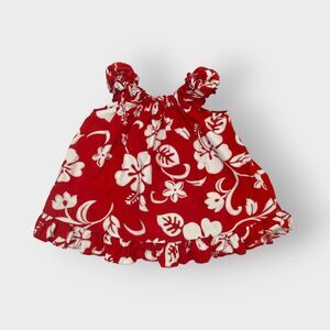 Lei Aloha Casuals Girls Hawaiian Dress/Top | Red | Cotton | Made in Hawaii